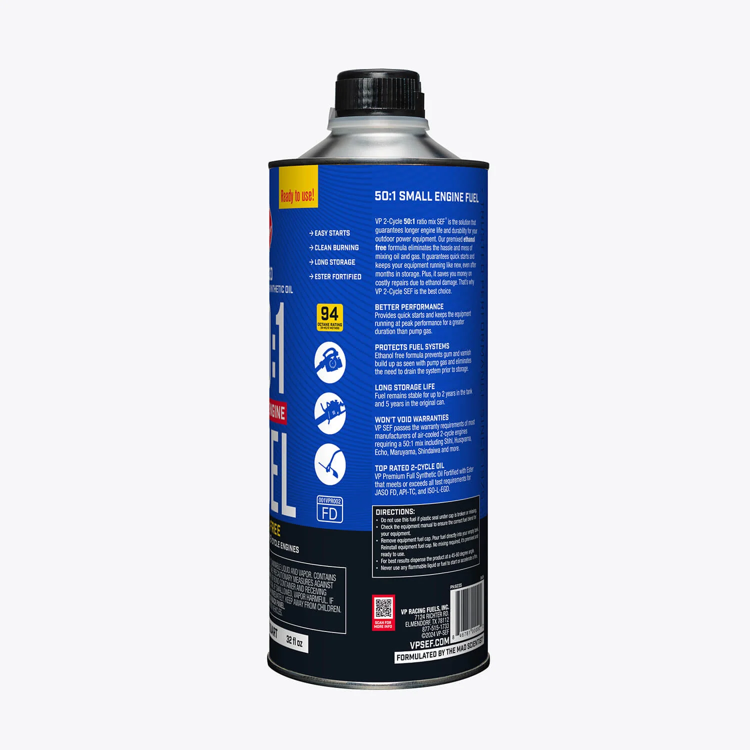VP Racing 50:1 Fuel Mix: Premixed Ethanol-Free 94 Octane - Image 4